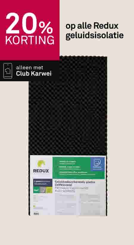 20% korting op alle Redux geluidsisolatie
