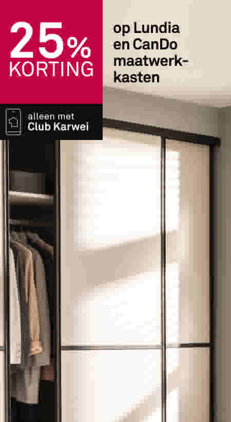25% korting op Lundia en CanDo maatwerkkasten