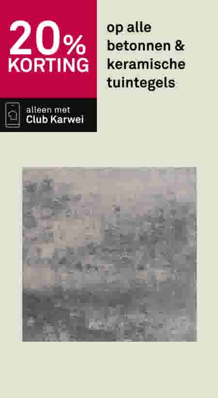 20% korting op alle betonnen & keramische tuintegels