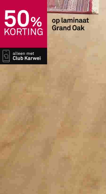 50% kortig op laminaat Grand Oak