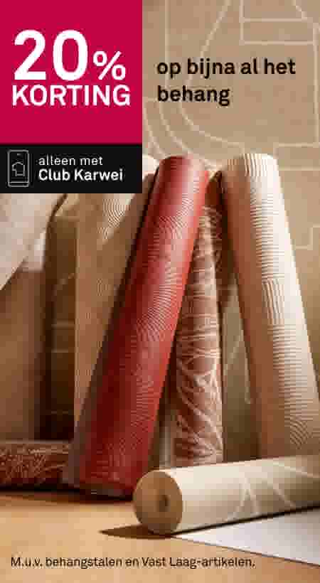 20% korting op bijna al het behang