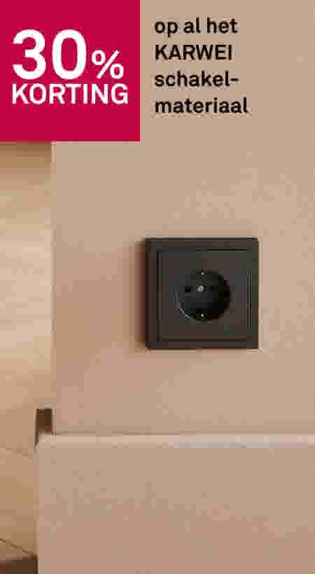 30% korting op al het KARWEI schakelmateriaal