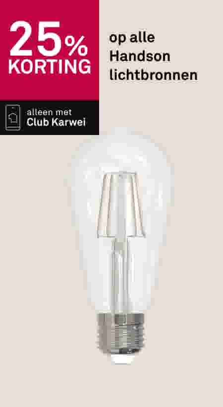 25% korting op alle Handson lichtbronnen