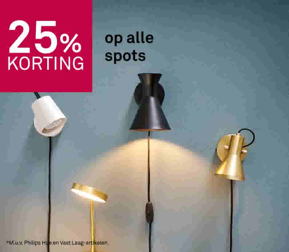 25% korting op alle spots