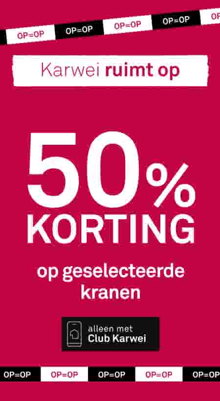 50% korting op geselecteerde kranen