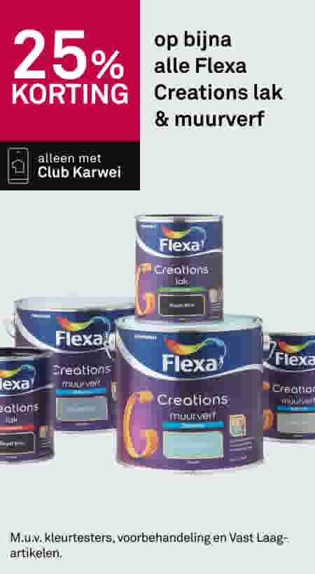 25% korting op bijna alle Flexa Creations lak & muurverf