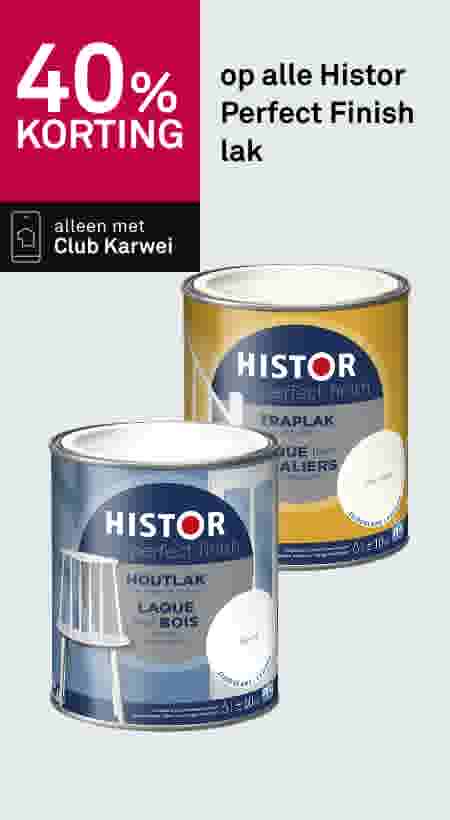 40% korting op alle Histor Perfect Finish lak