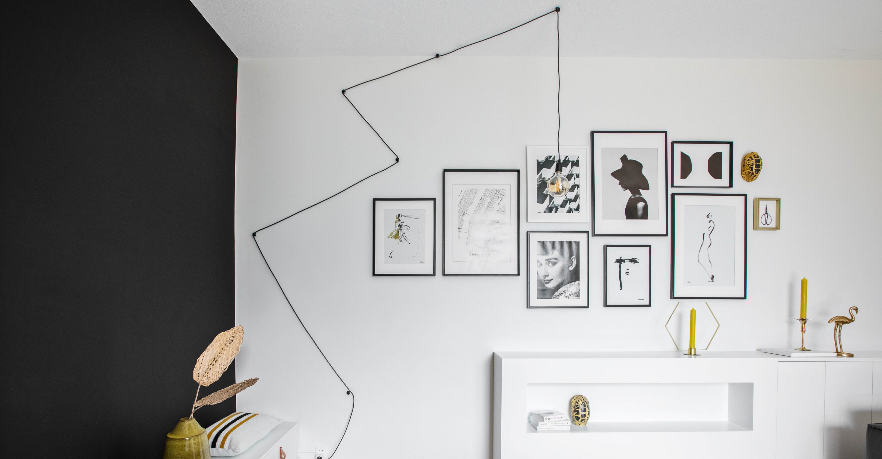 Wanddecoratie maken van Snoerboer lamp