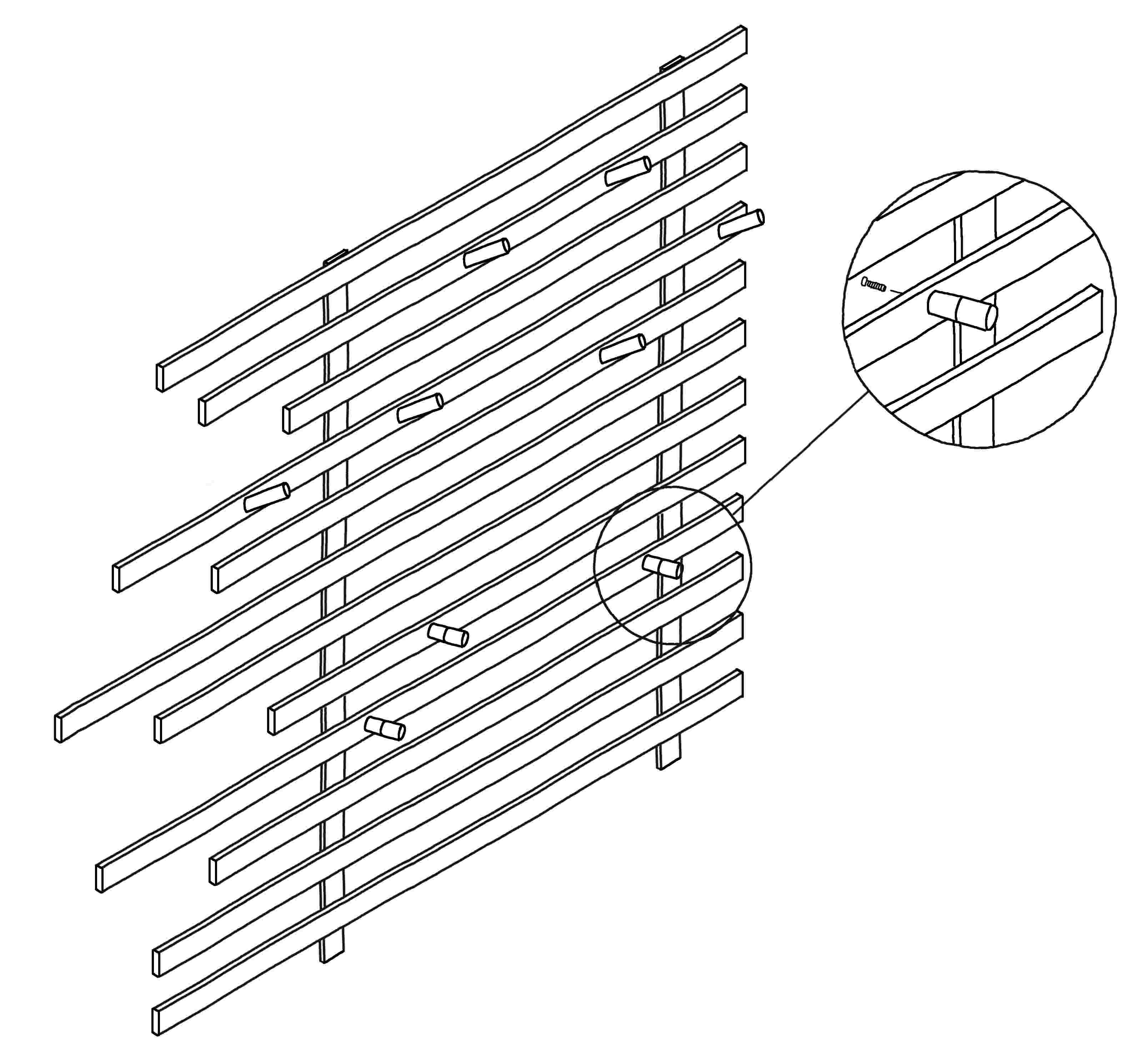 Maak houten kapstok horizontale latjes - KARWEI