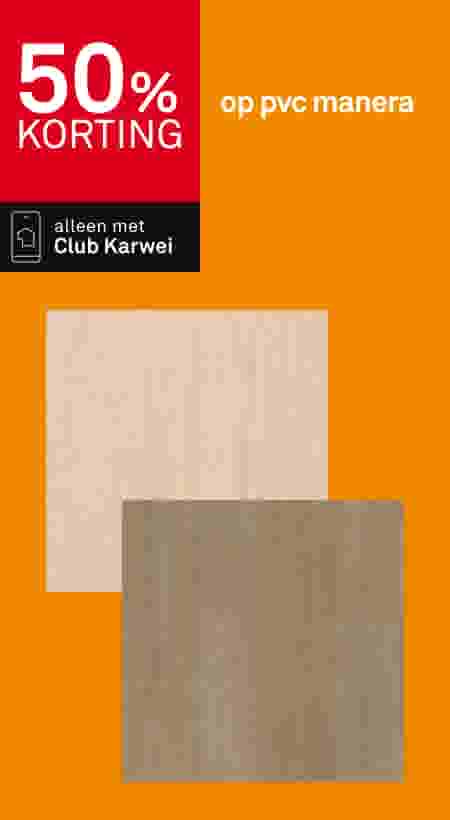 50% korting op pvc manera