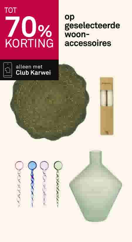 70% korting op geselecteerde woonaccessoires