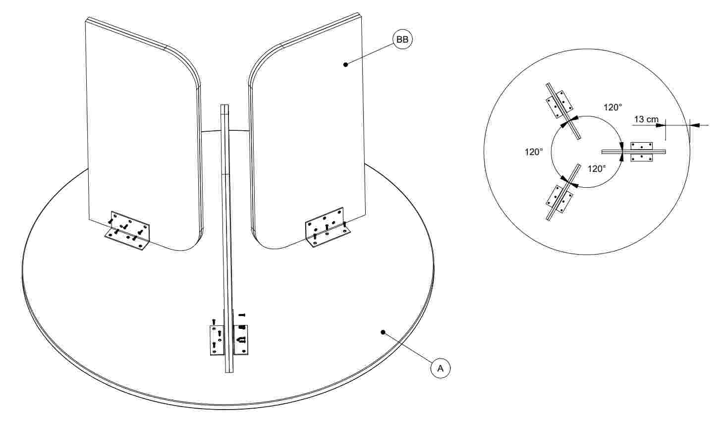 Eigen ronde tafel maken met houtpakket