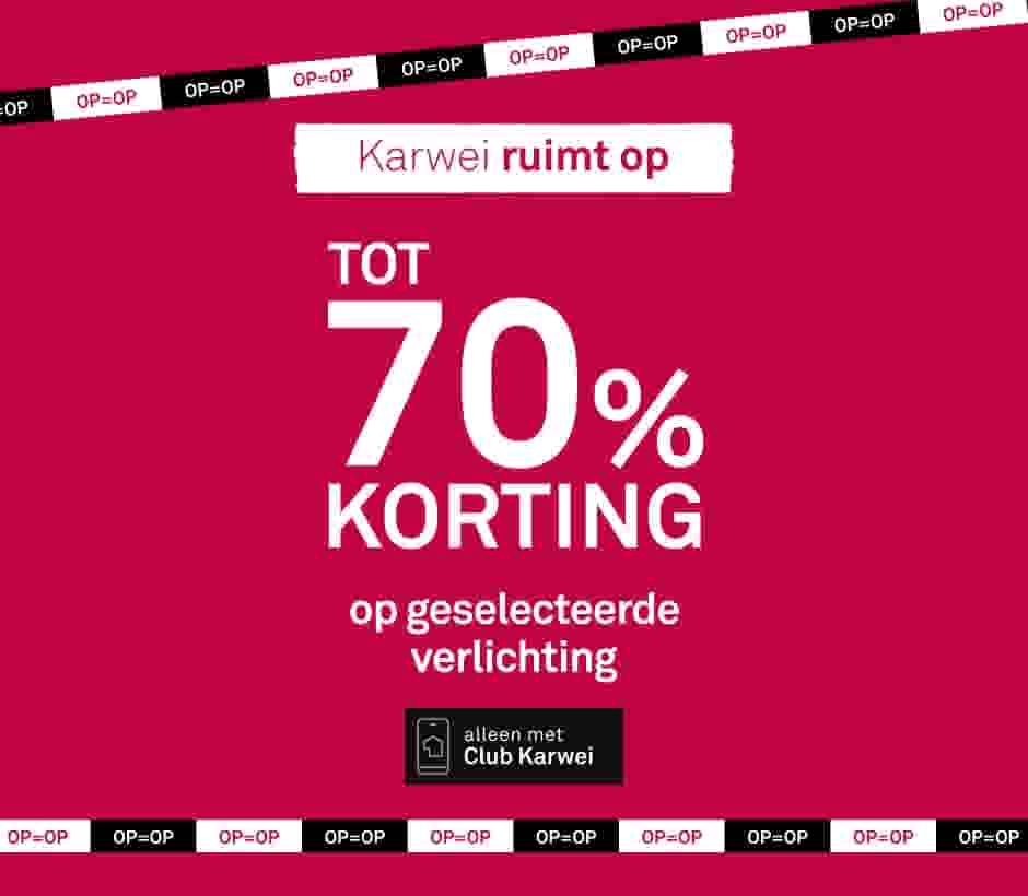 Tot 70% korting op geselecteerde verlichting