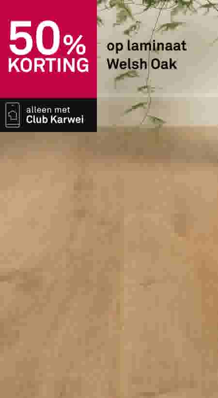50% korting op laminaat Welsh Oak