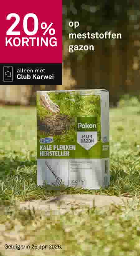20% korting op meststoffen gazon