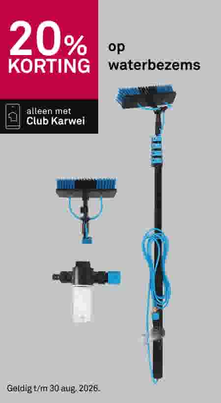 20% korting op waterbezems