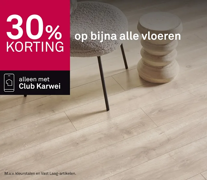 30% korting op bijna alle vloeren