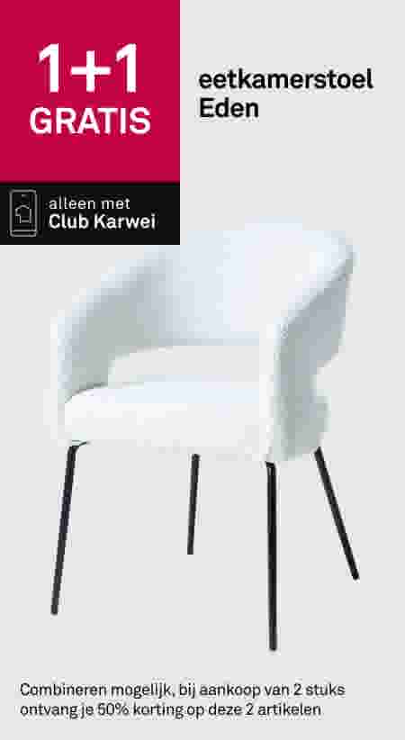 1+1 gratis eetkamerstoel Eden
