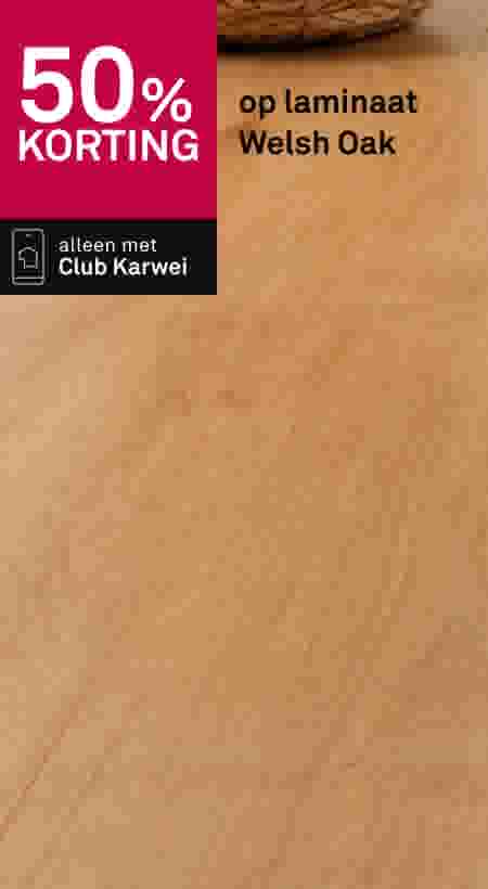 50% korting op laminaat Welsh Oak