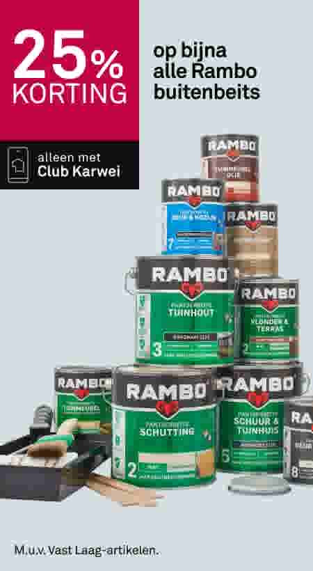 25% korting op bijna alle Rambo buitenbeits