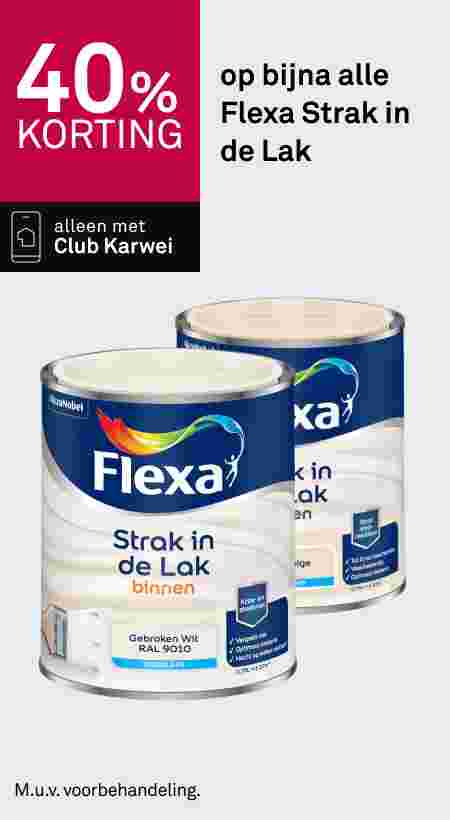 25% korting op bijna alle flexa mooi makkelijk