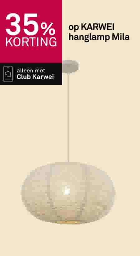 35% korting op KARWEI hanglamp Mila