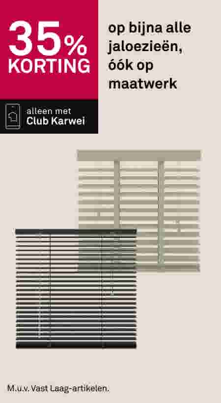 35% korting op bijna alle jaloezieën, óók op maatwerk