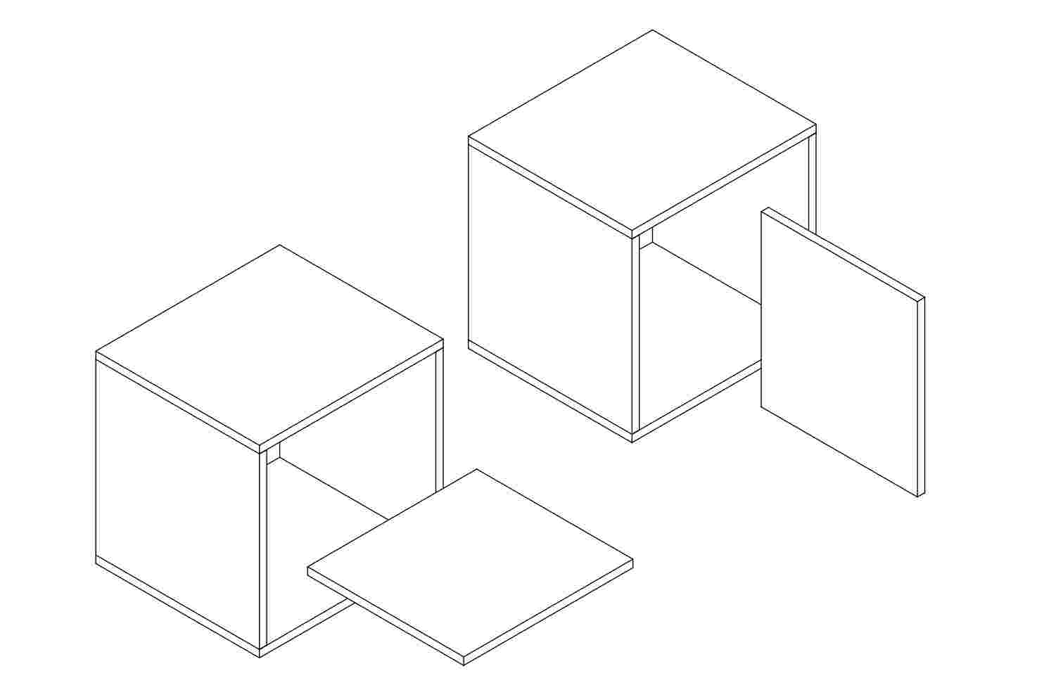 Blokkastjes vormen een opbergmeubel