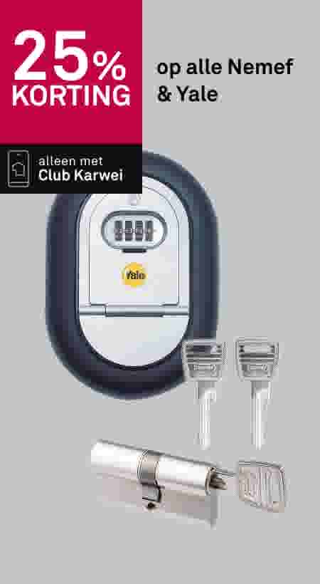 25% korting op alle Nemef & Yale