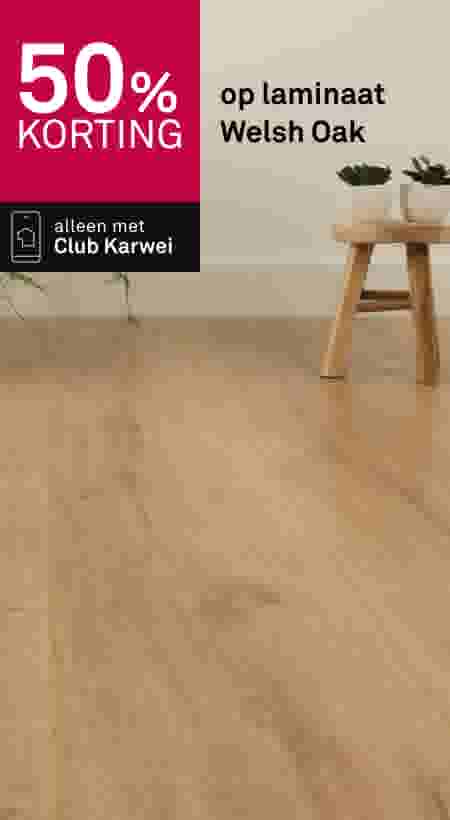 50% korting op laminaat Welsh Oak