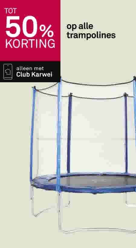 Tot 50% korting op alle trampolines