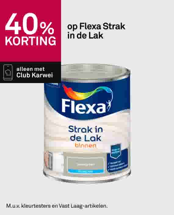 40% korting op Flexa Strak in de Lak