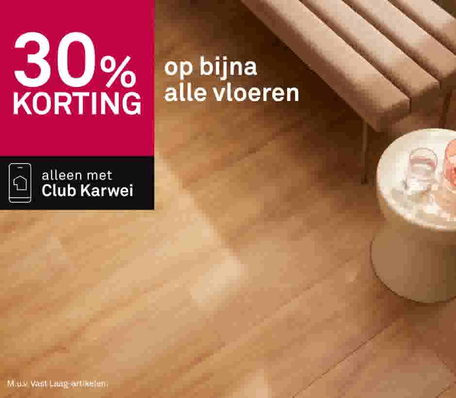30% korting op bijna alle vloeren