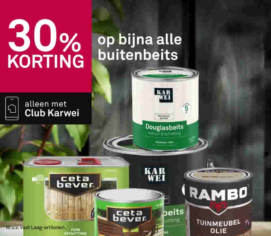 30% korting op bijna alle buitenbeits