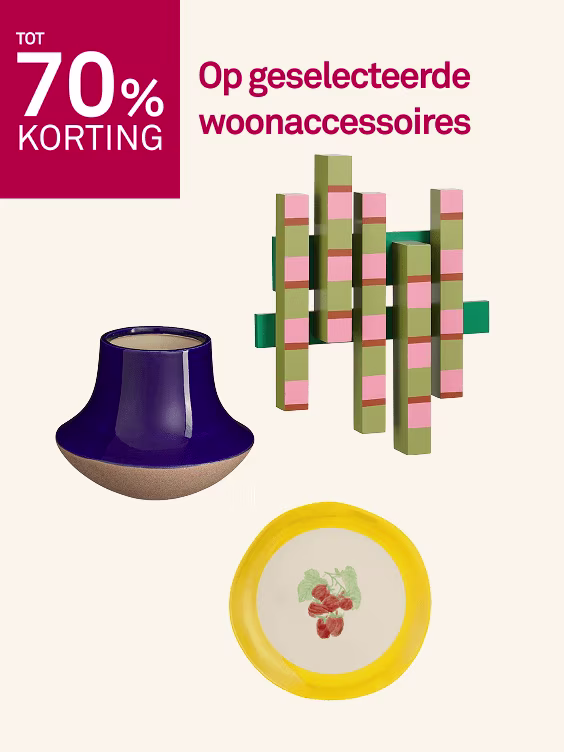 Tot 70% korting op geselecteerde woonaccessoires