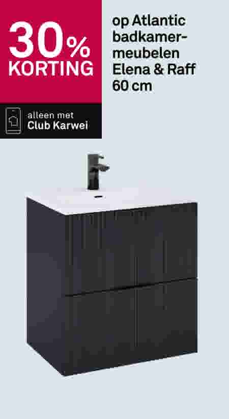30% korting op Atlantic badkamermeubelen Elena & Raff  60 cm