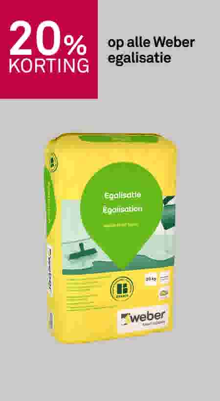 20% korting op alle Weber egalisatie