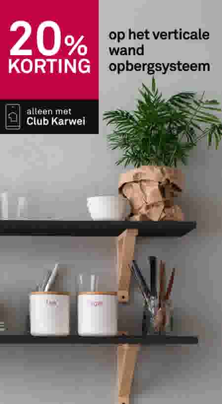20% korting op het verticale wand opbergsysteem