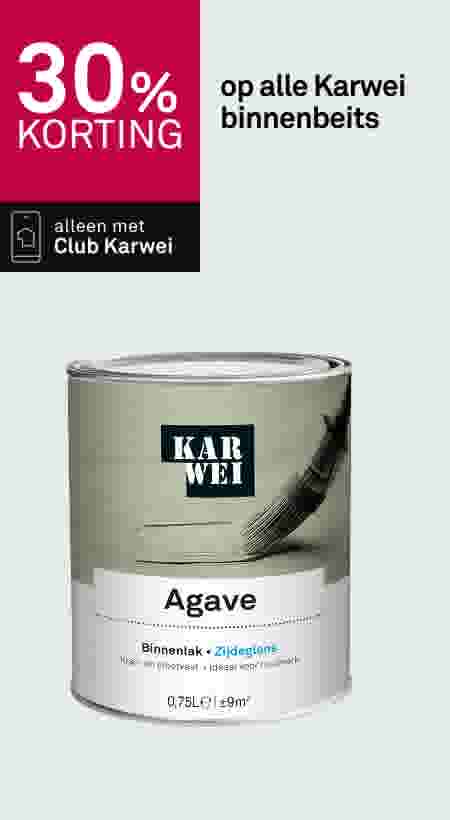 30% korting op alle Karwei binnenbeits