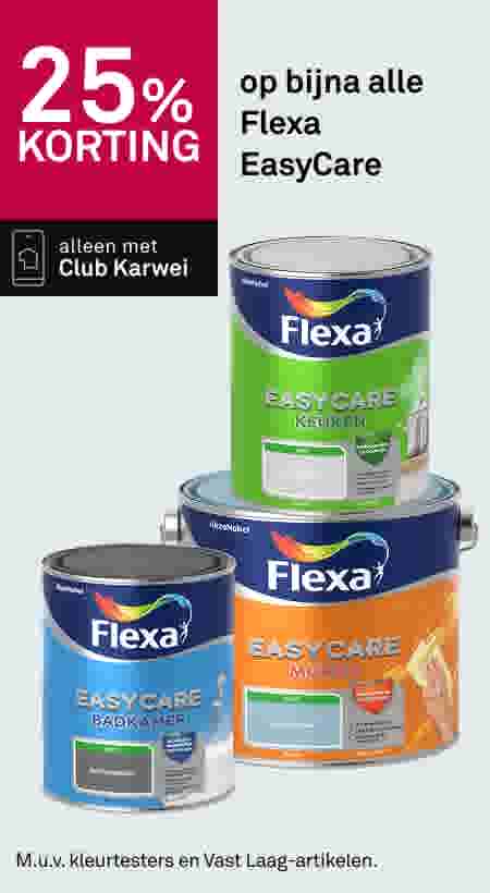 25% korting op bijna alle Flexa EasyCare