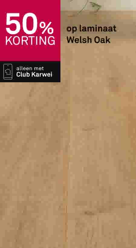50% korting op laminaat Welsh Oak