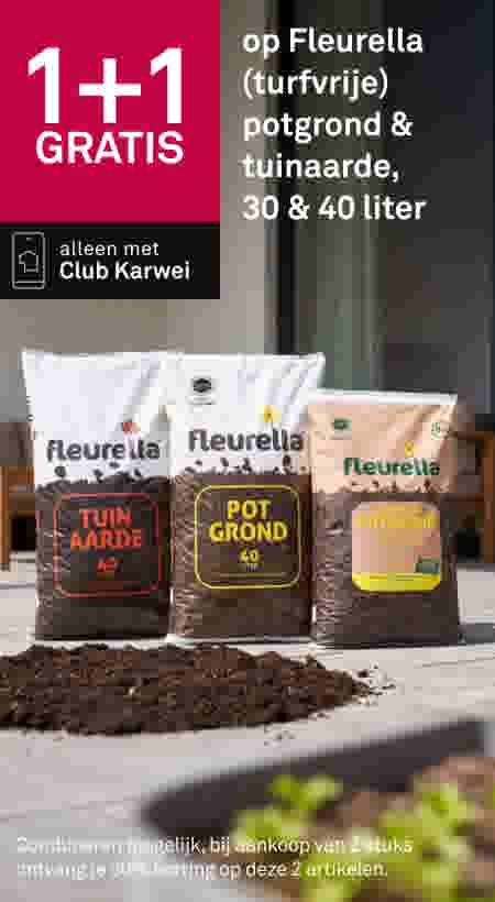 1+1 gratis op Fleurella (turfvrije) potgrond & tuinaarde, 30 & 40 liter