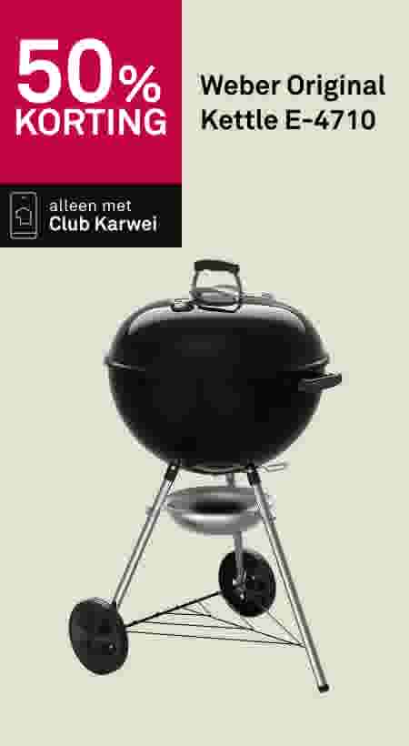 50% korting Weber Original Kettle E-4710