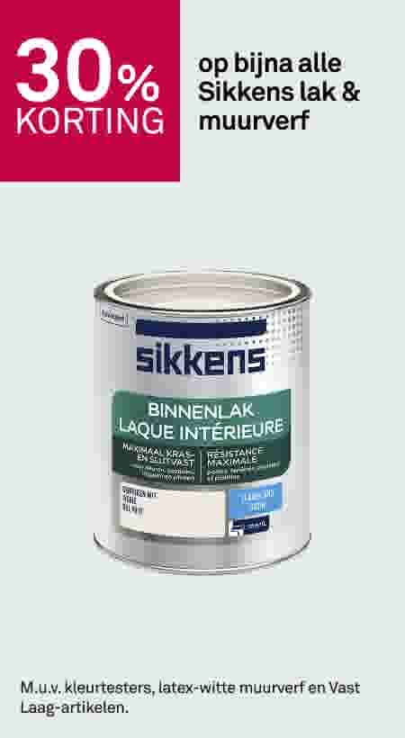 30% korting op bijna alle Sikkens lak & muurverf