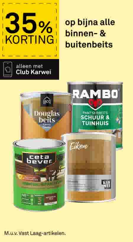 35% korting op bijna alle binnen- & buitenbeits