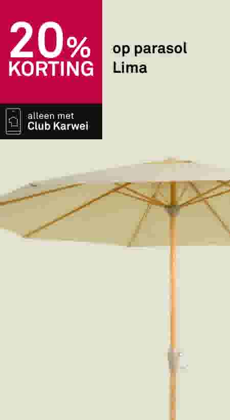 20% korting op parasol Lima