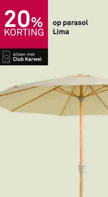 20% korting op parasol Lima