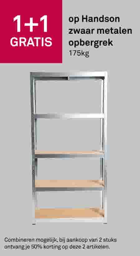 1+1 gratis op Handson zwaar metalen opbergrek 175kg