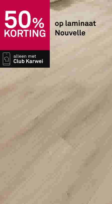 50% korting op laminaat Nouvelle