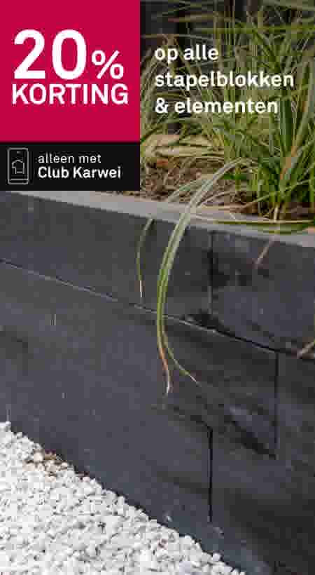 20% korting op alle stapelblokken & elementen